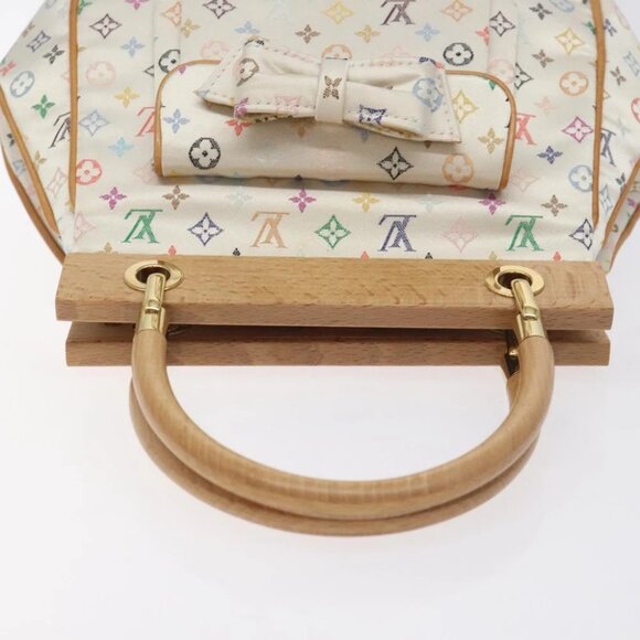 LOUIS VUITTON Monogram Multicolor Abelia Bag Satin White M92936 LV Auth sw895V - Picture 7 of 16